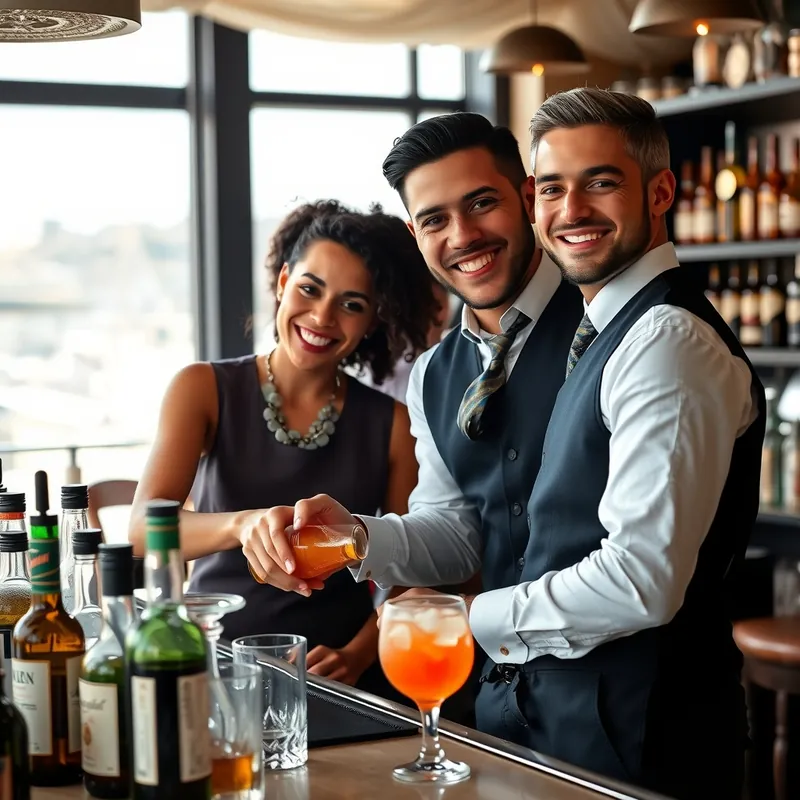 Bartender job in Valletta, Malta (illustration)