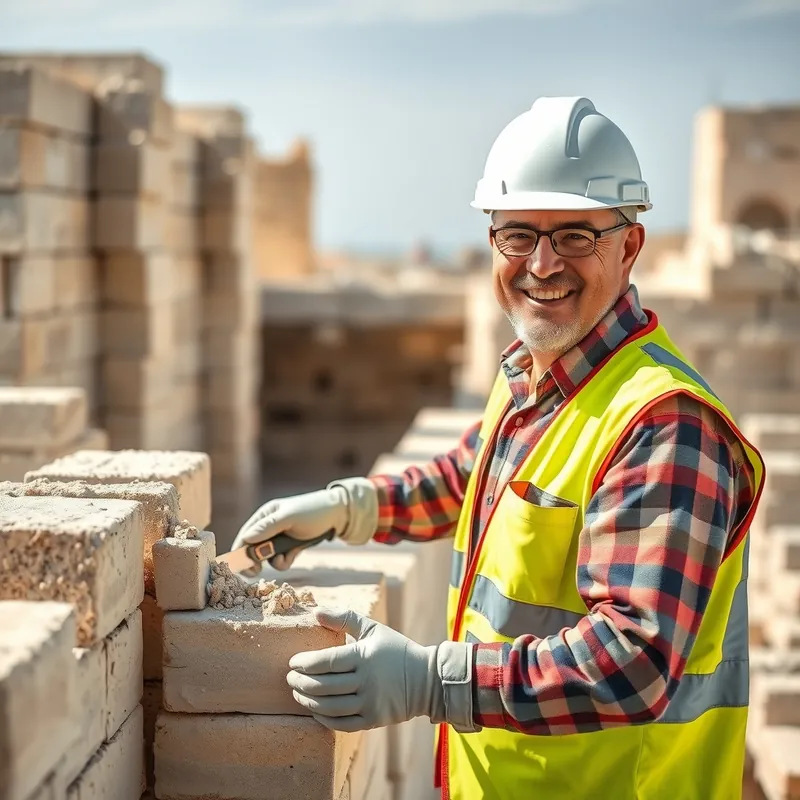 Bricklayer job in Malta (illustration)