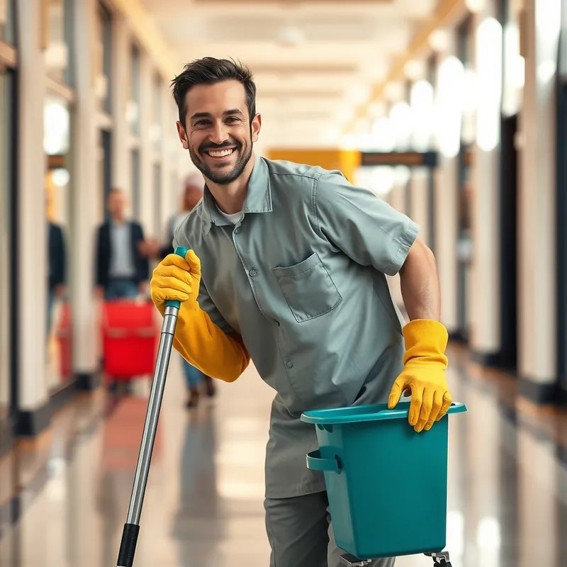 Cleaner job in Valletta, Malta (illustration)
