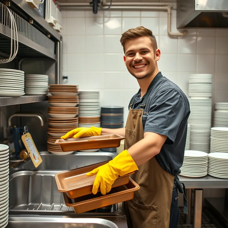 Dishwasher job in St. Julian's, Malta (illustration)