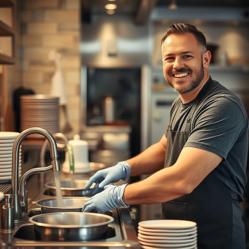 Dishwasher job in St. Julian's, Malta (illustration)