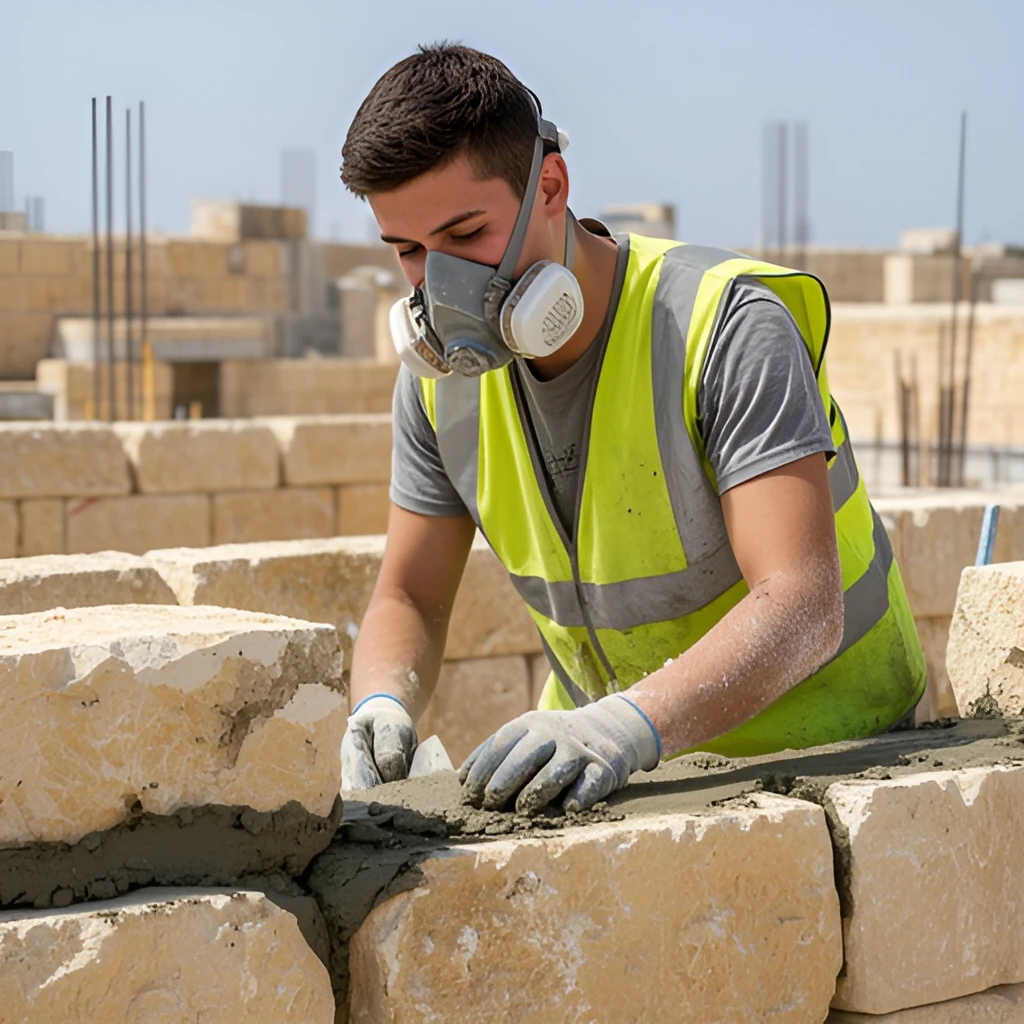 Bricklayer job in Malta (illustration)