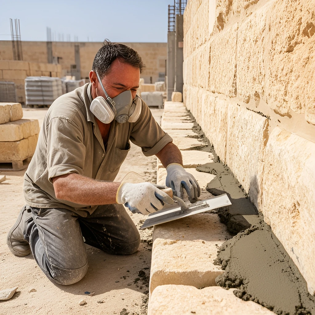 Bricklayer job in Malta (illustration)