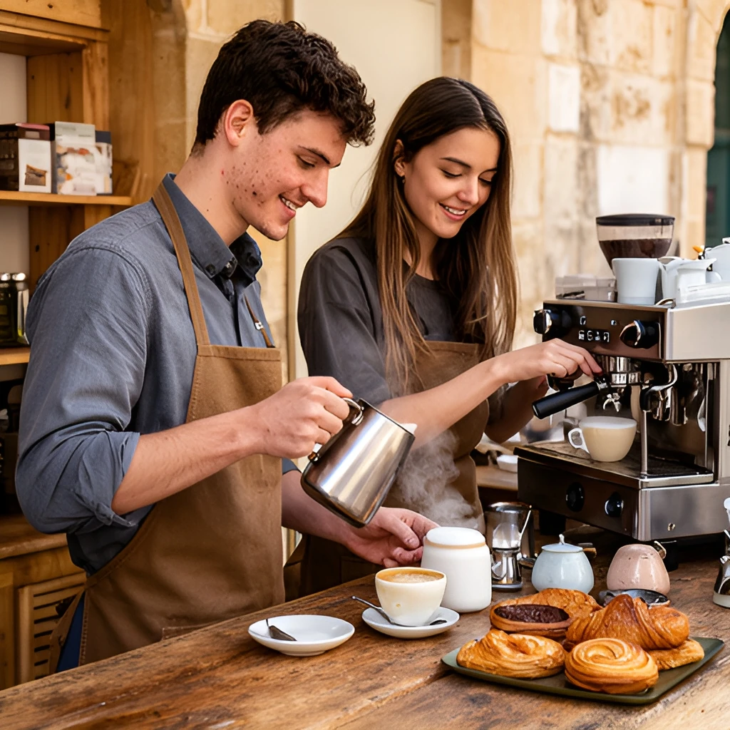 Cafe' Assistant job in Malta (illustration)