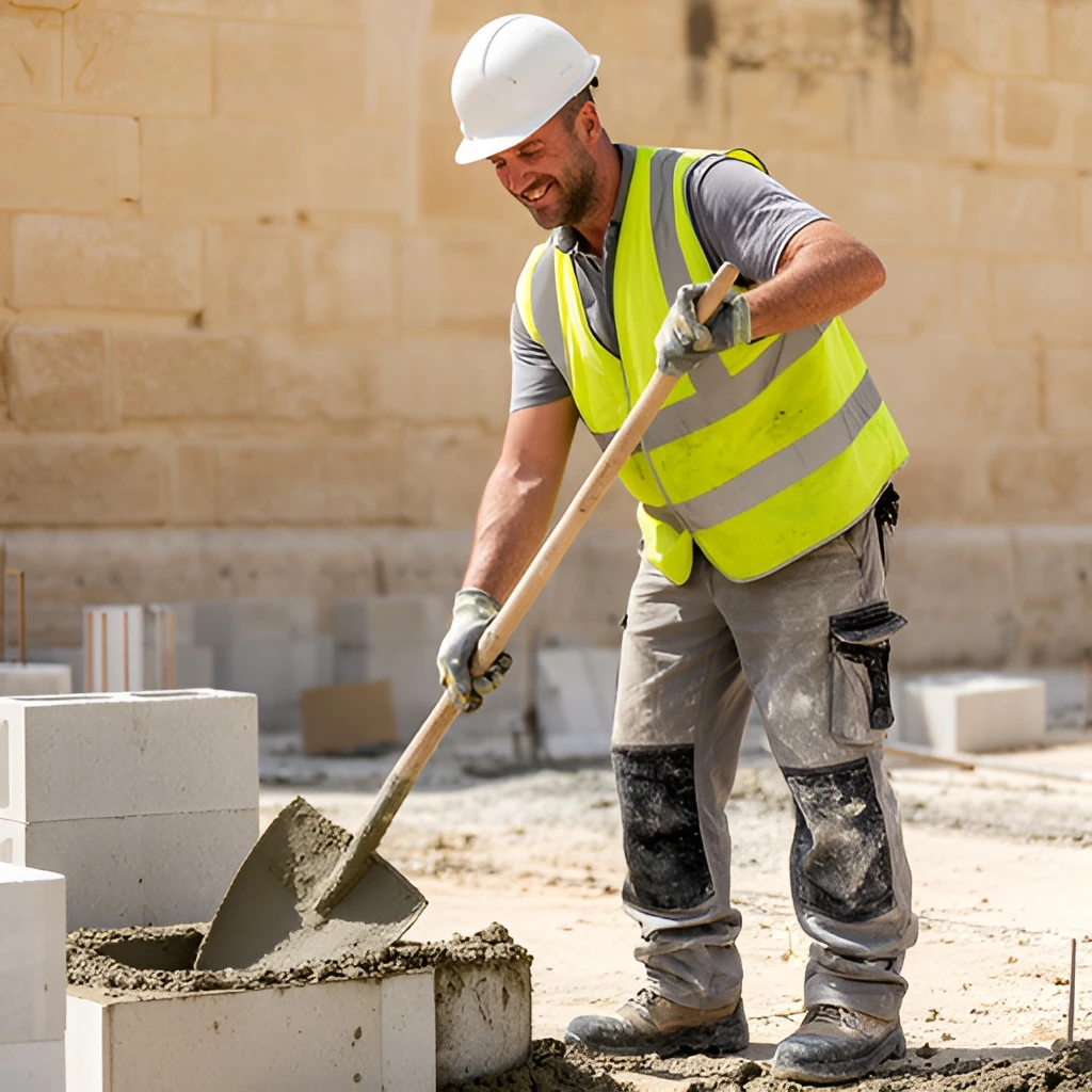 Construction Labourer job in Malta (illustration)