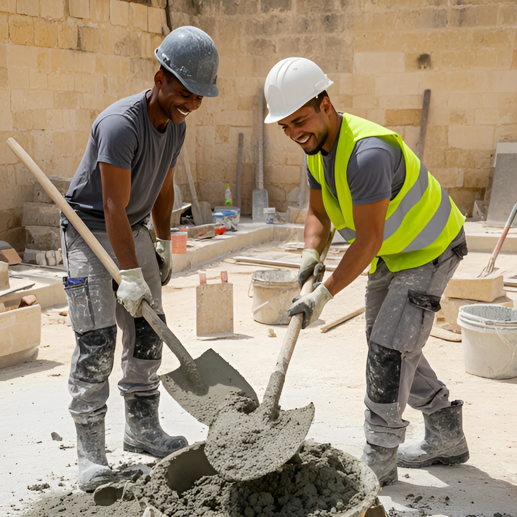Construction Labourer job in Malta (illustration)
