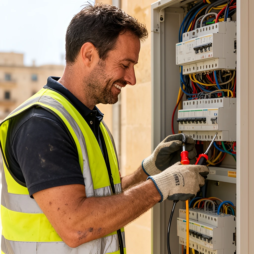 Electrician job in Malta (illustration)