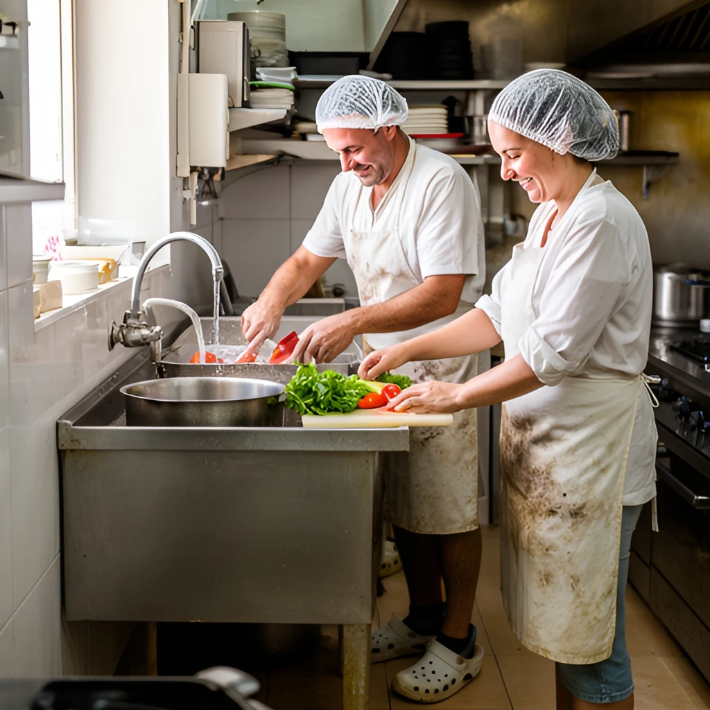 Kitchen Hand job in Malta (illustration)