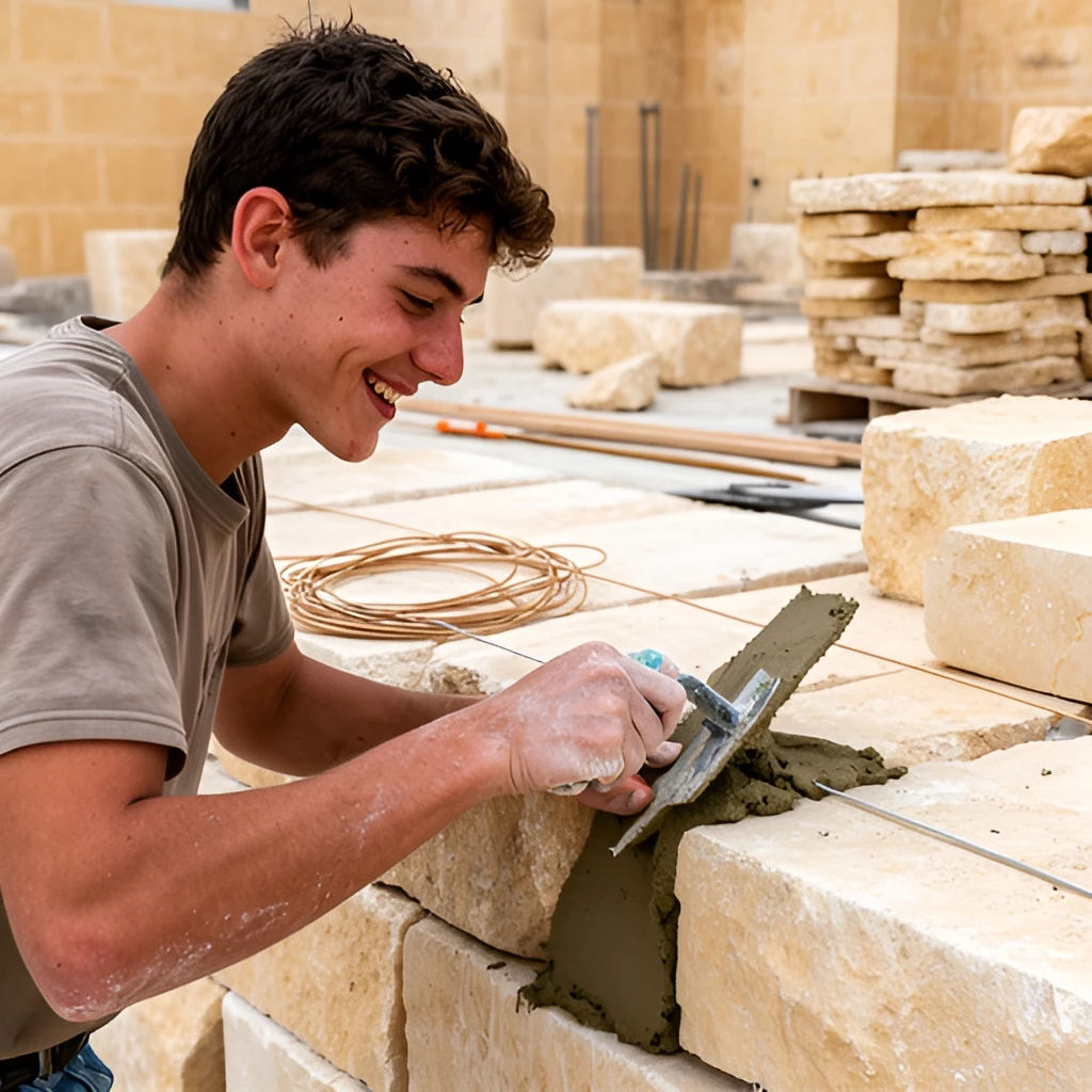 Stone Mason job in Malta (illustration)
