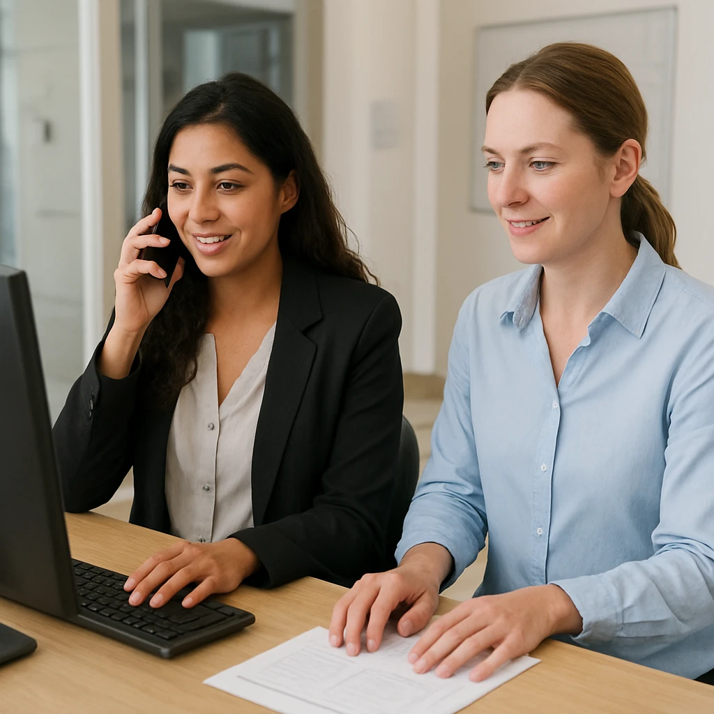 Receptionist job in Malta (illustration)