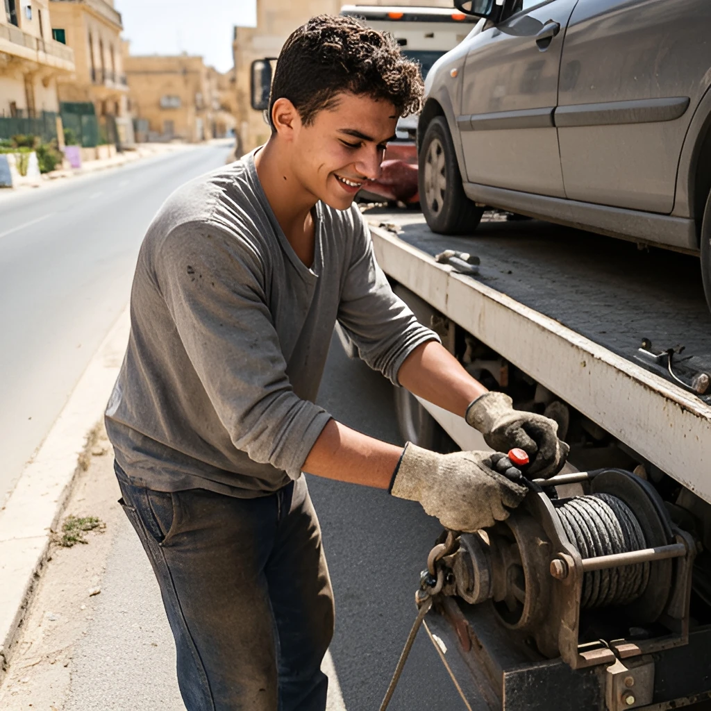 Tow Truck Driver job in Malta (illustration)