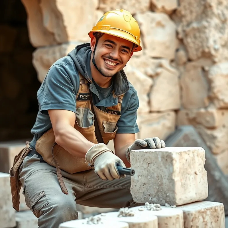 Stonemason job in Malta (illustration)