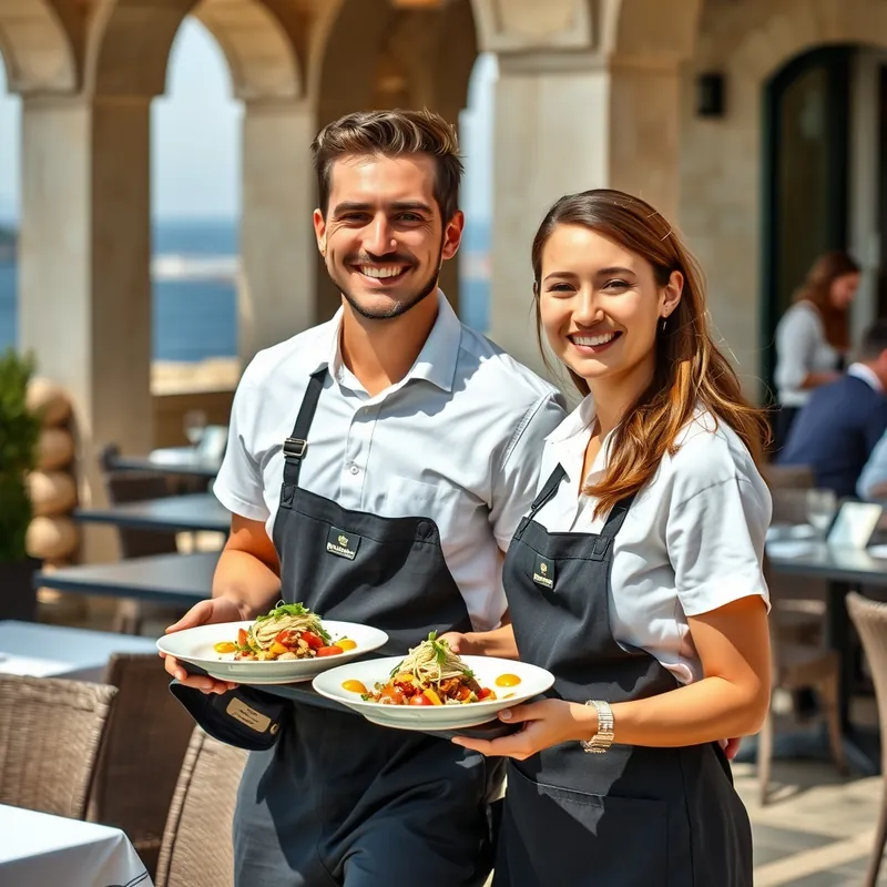 Waiter/Waitress job in St. Julian's, Malta (illustration)