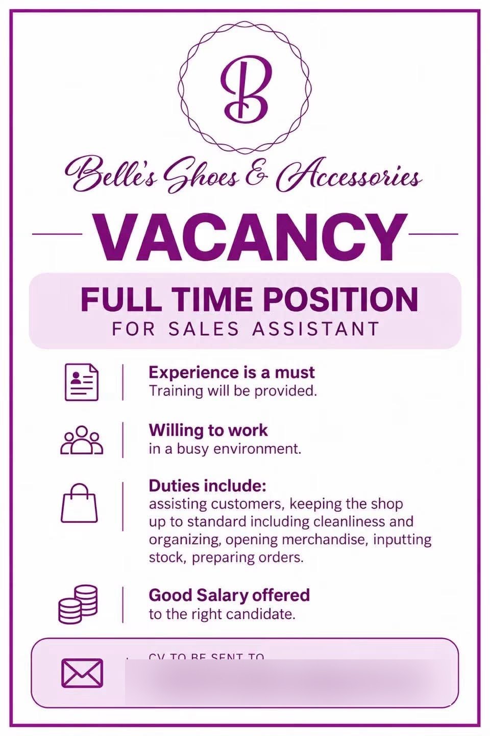 Sales Assistant job in Malta