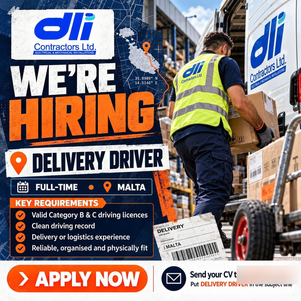 Delivery Driver job in Malta