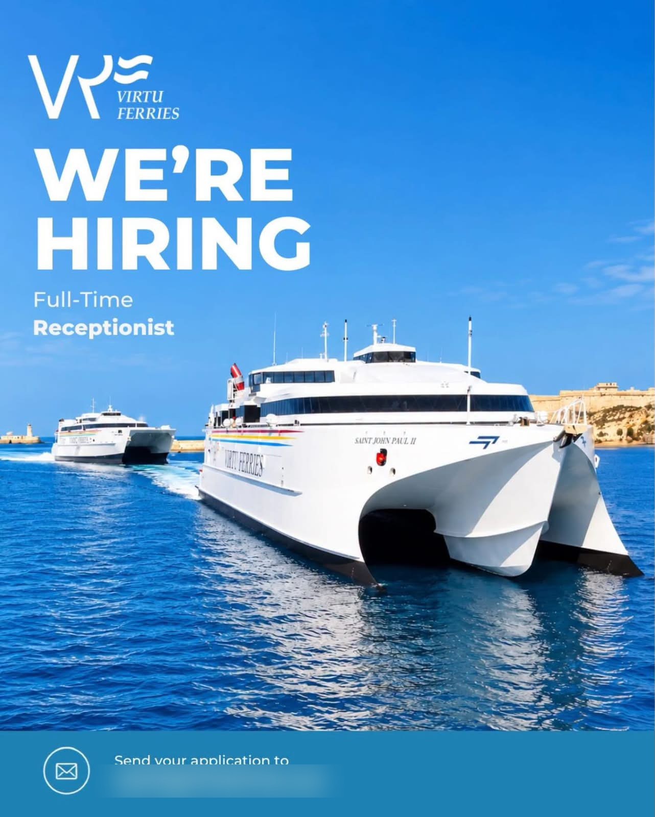 Receptionist job in Malta
