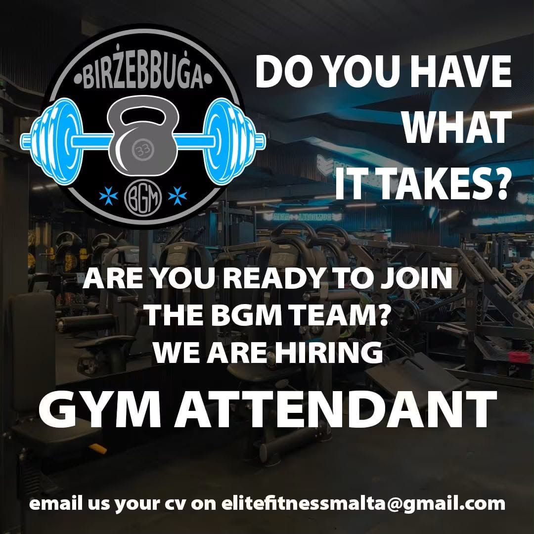 Gym Attendant job in Birżebbuġa, Malta