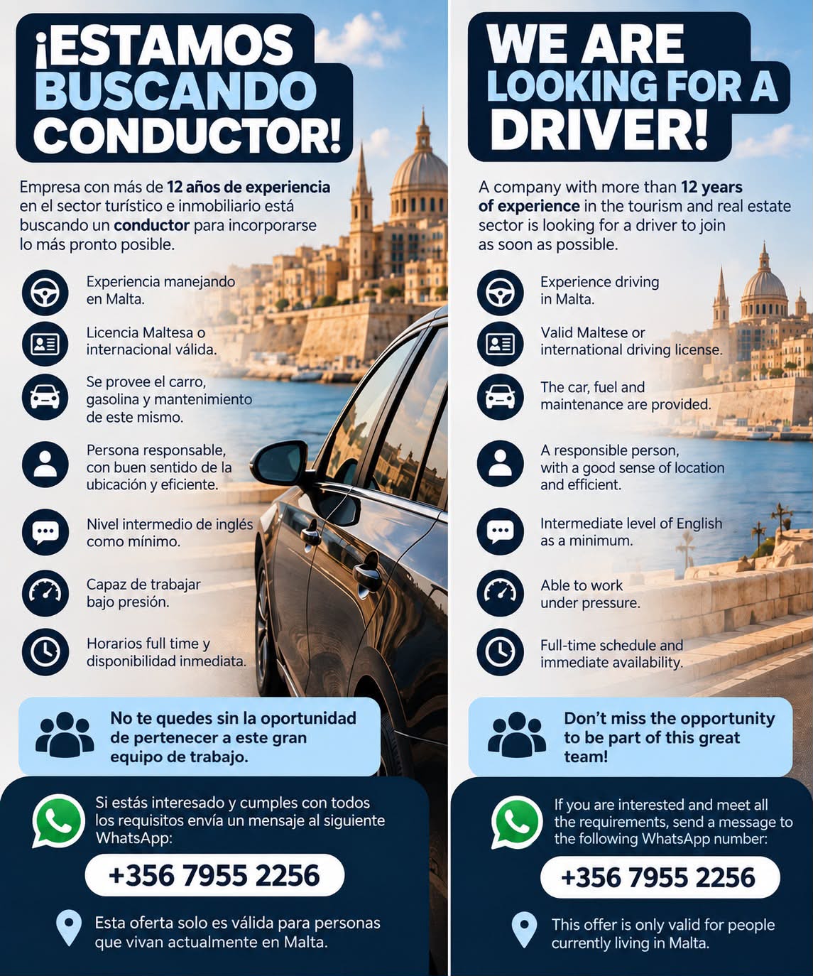 Driver job in Malta
