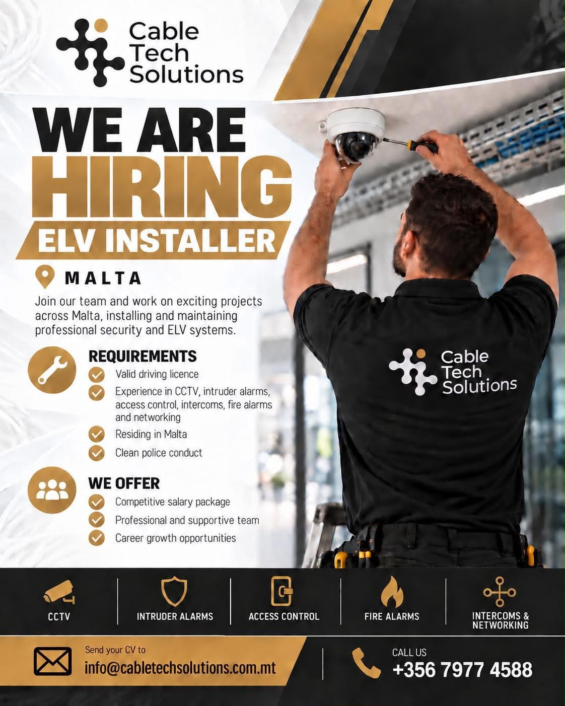 ELV Installer job in Malta