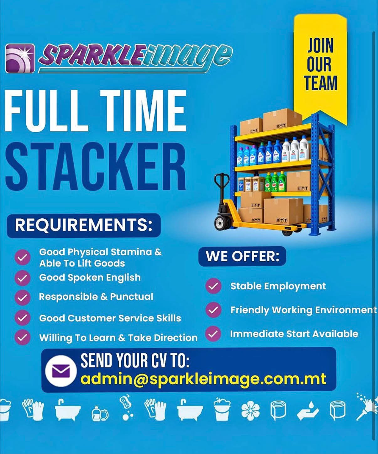 Warehouse Stacker job in Malta