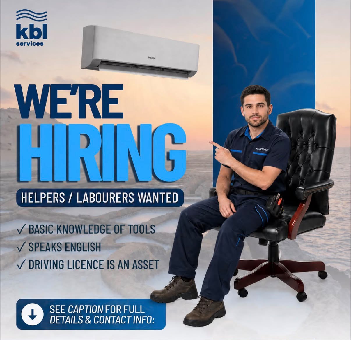 Helper / Labourer job in Malta