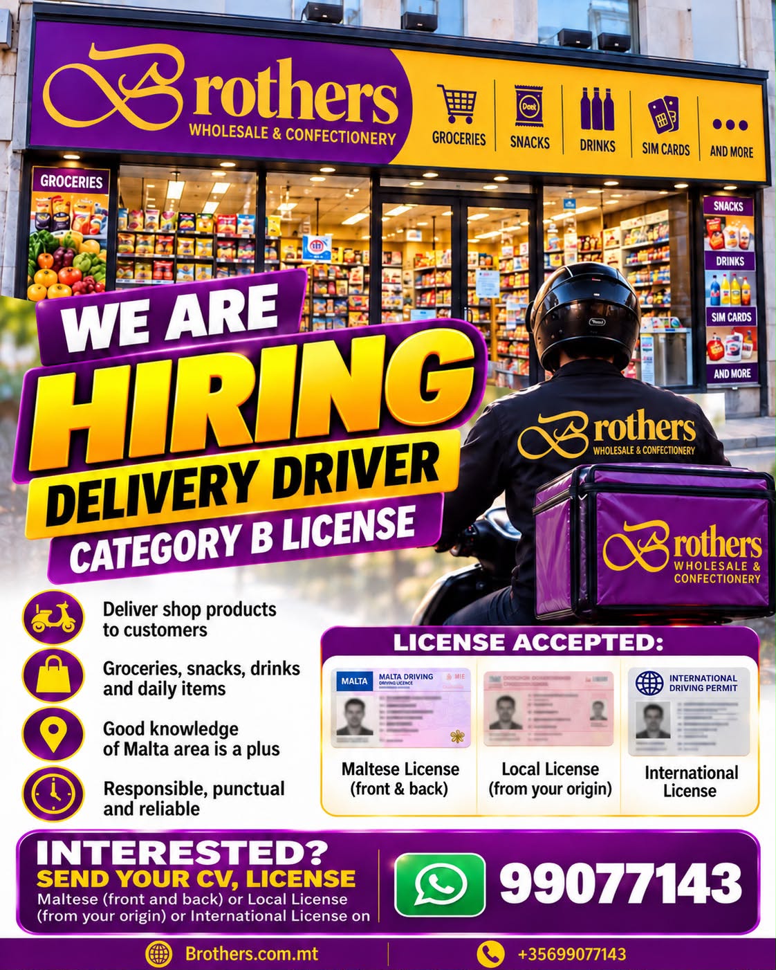 Delivery Driver job in Malta