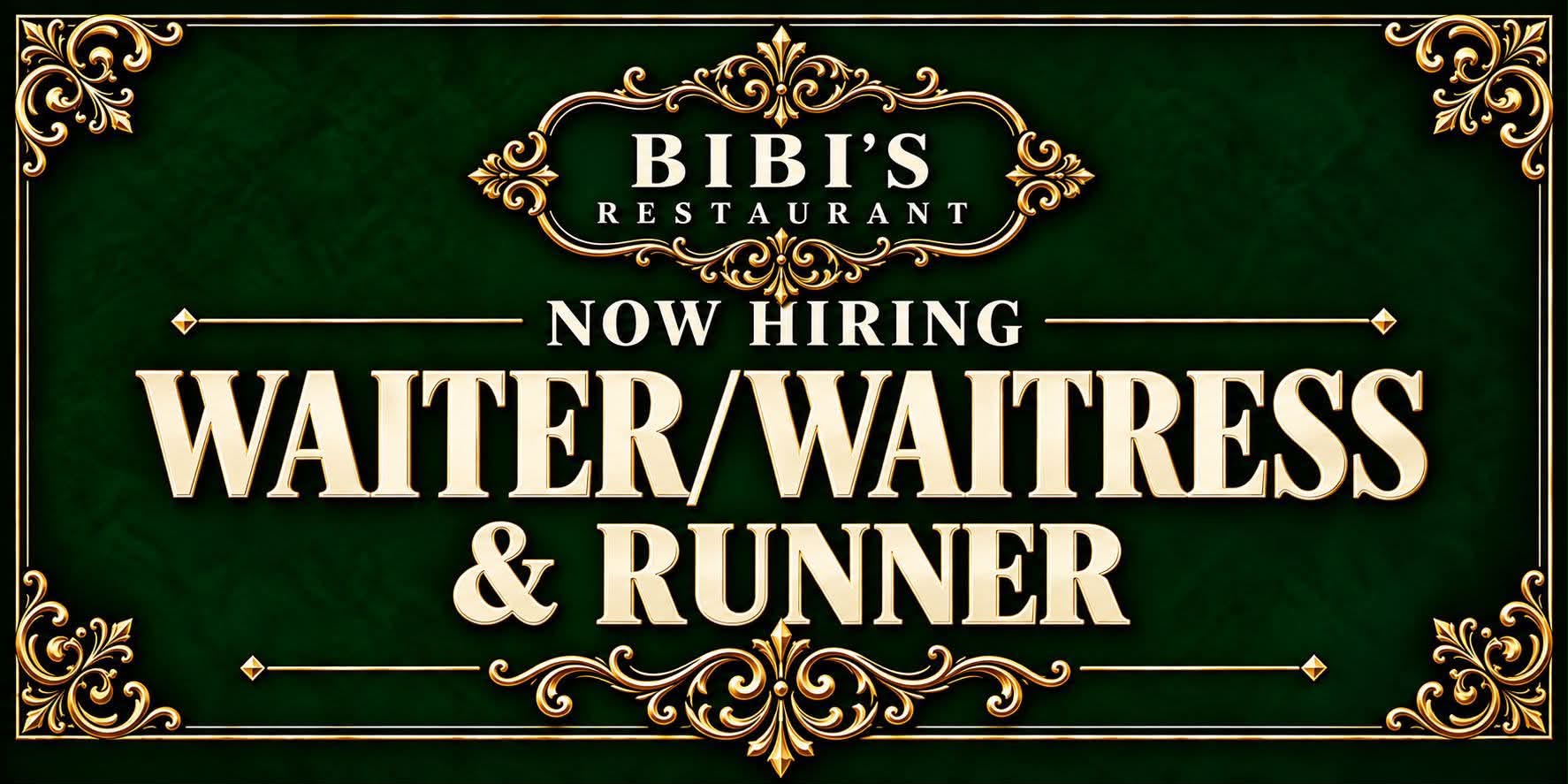 Waiter/Waitress job in Valletta, Malta